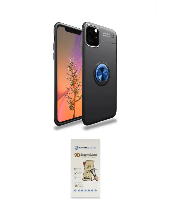 ieg™ iPhone 11 Pro Kılıf Yankı Form Prime - Siyah Mat Seramik Nano Ekran Koruyucu
