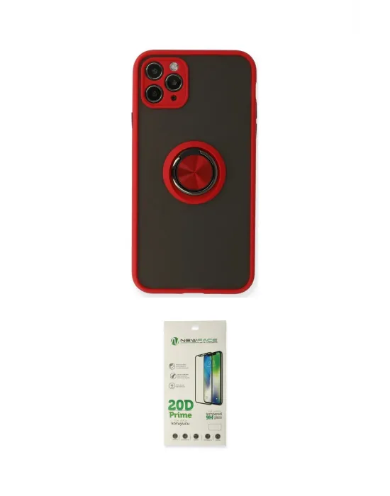 ieg™ iPhone 11 Pro Kılıf Yörünge Çizgi - Siyah 20D Premium Cam Ekran Koruyucu