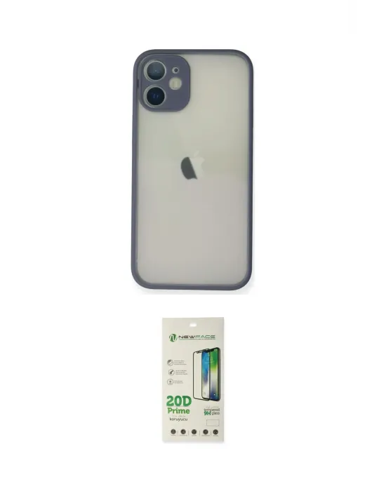ieg™ iPhone 11 Pro Max Kılıf Ahenk Çizgi Serisi - Siyah 20D Premium Cam Ekran Koruyucu