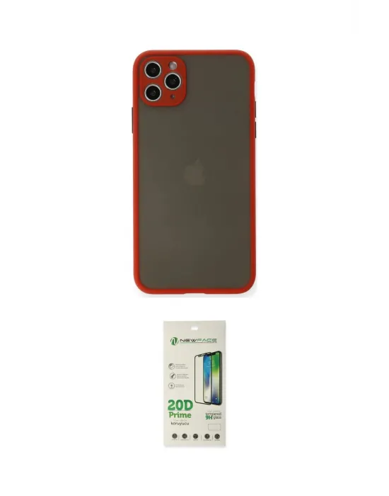ieg™ iPhone 11 Pro Max Kılıf Ahenk Çizgi Serisi - Siyah 20D Premium Cam Ekran Koruyucu