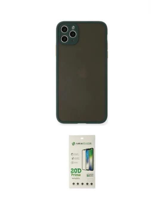 ieg™ iPhone 11 Pro Max Kılıf Ahenk Çizgi Serisi - Siyah 20D Premium Cam Ekran Koruyucu
