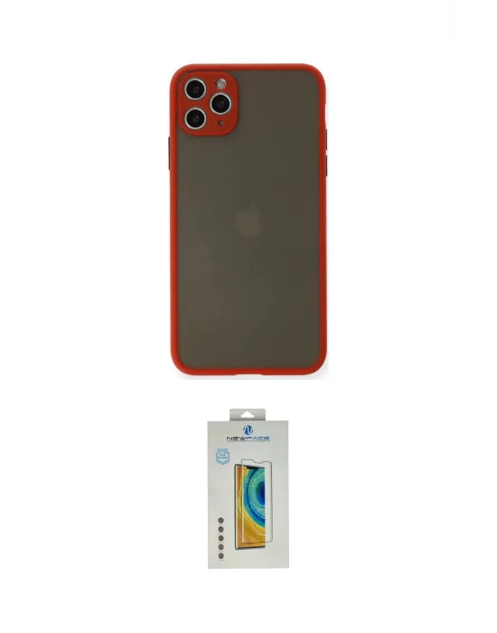 ieg™ iPhone 11 Pro Max Kılıf Ahenk Çizgi Serisi - Siyah Polymer Nano Ekran Koruyucu