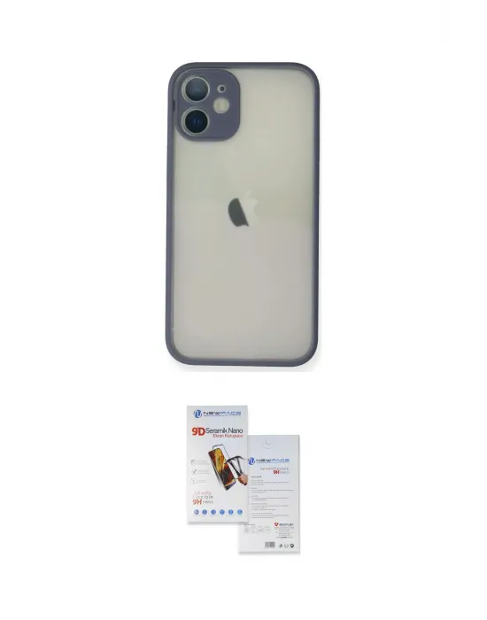 ieg™ iPhone 11 Pro Max Kılıf Ahenk Çizgi Serisi - Siyah Seramik Nano Ekran Koruyucu