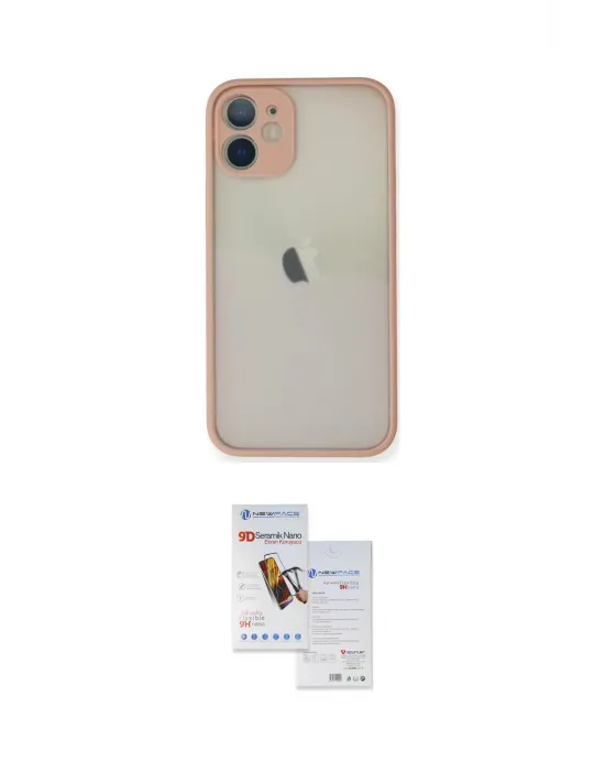 ieg™ iPhone 11 Pro Max Kılıf Ahenk Çizgi Serisi - Siyah Seramik Nano Ekran Koruyucu