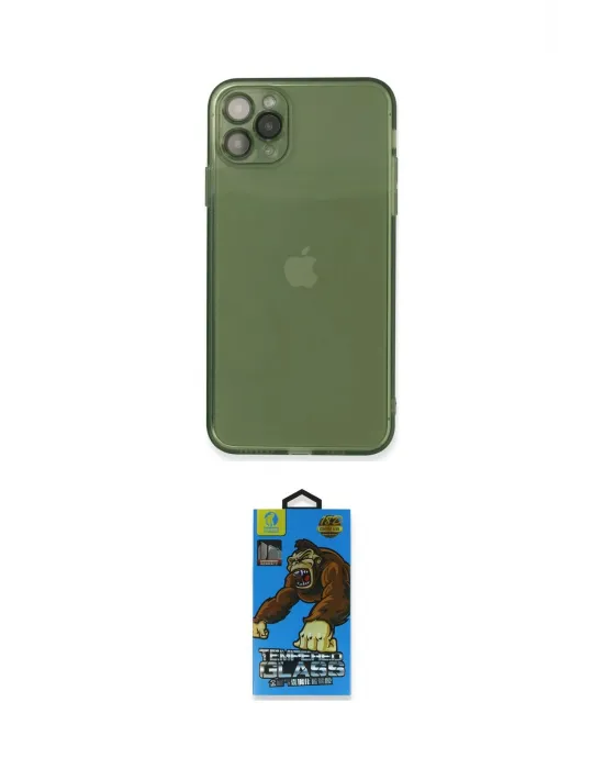 ieg™ iPhone 11 Pro Max Kılıf Ahenk Doku - Siyah 18D Cam Ekran Koruyucu