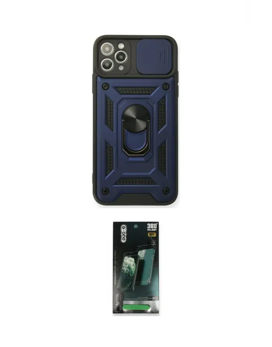 ieg™ iPhone 11 Pro Max Kılıf Ahenk Klasik - Şeffaf 360 Full Body Arka Koruyucu