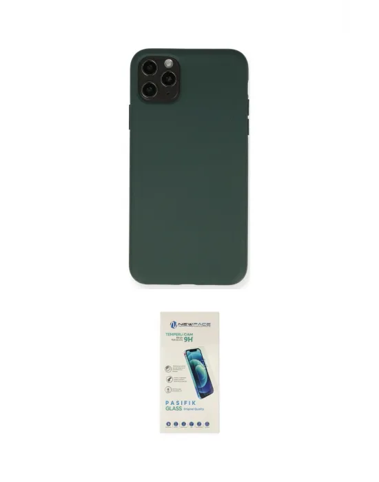 ieg™ iPhone 11 Pro Max Kılıf Ahenk Serisi - Şeffaf Pasifik Cam Ekran Koruyucu