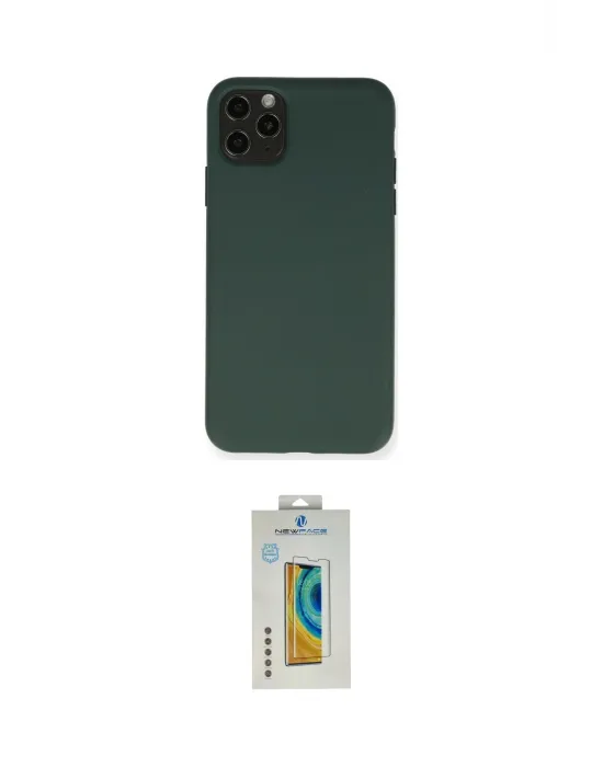 ieg™ iPhone 11 Pro Max Kılıf Ahenk Serisi - Siyah Polymer Nano Ekran Koruyucu