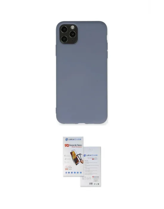 ieg™ iPhone 11 Pro Max Kılıf Ahenk Serisi - Siyah Seramik Nano Ekran Koruyucu