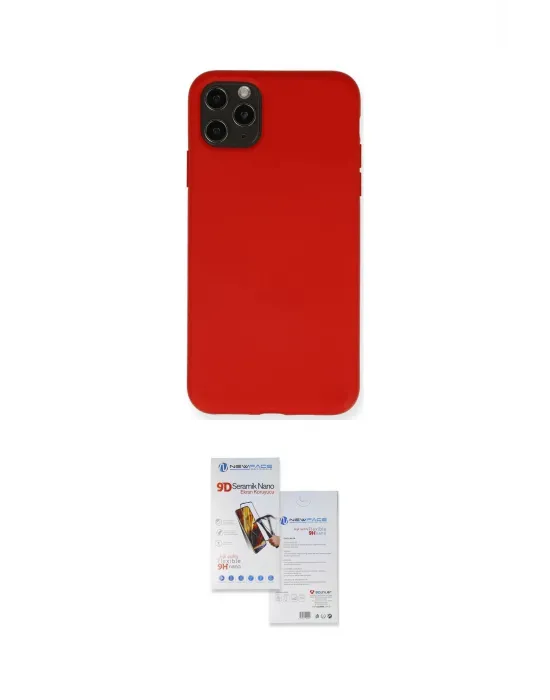 ieg™ iPhone 11 Pro Max Kılıf Ahenk Serisi - Siyah Seramik Nano Ekran Koruyucu