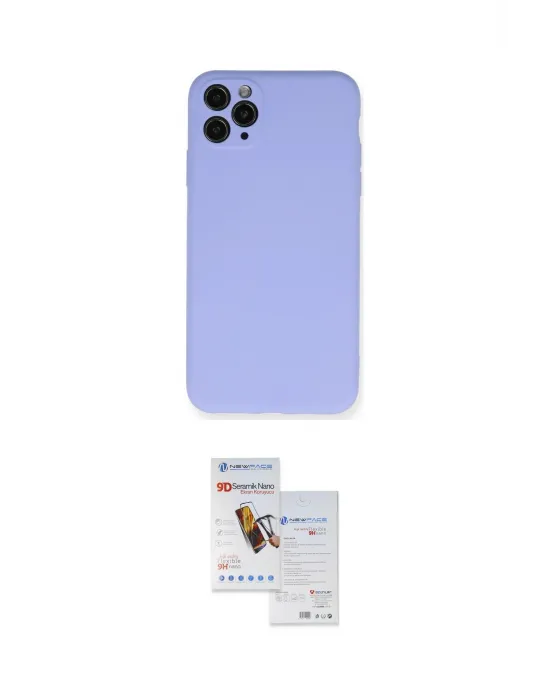 ieg™ iPhone 11 Pro Max Kılıf Ahenk Serisi - Siyah Seramik Nano Ekran Koruyucu