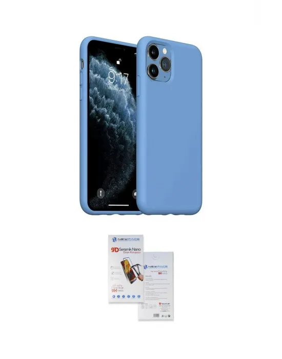 ieg™ iPhone 11 Pro Max Kılıf Ahenk Serisi - Siyah Seramik Nano Ekran Koruyucu