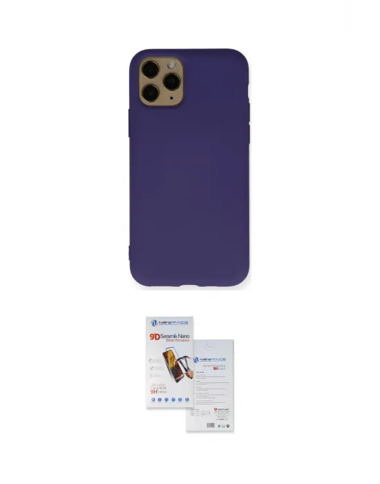ieg™ iPhone 11 Pro Max Kılıf Ahenk Serisi - Siyah Seramik Nano Ekran Koruyucu
