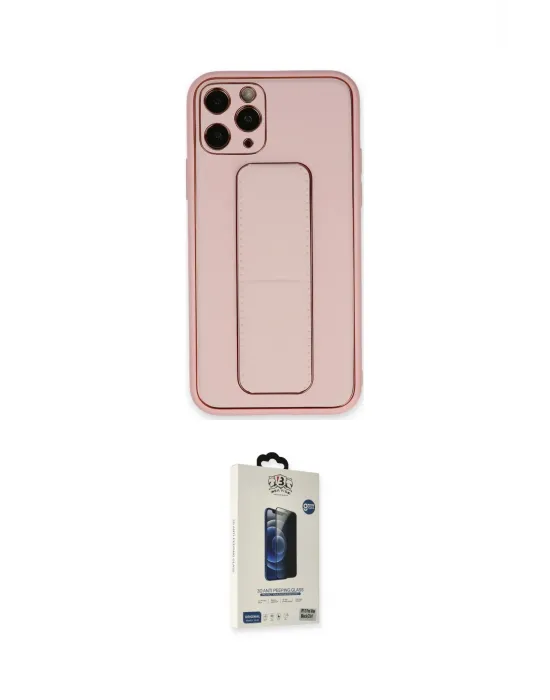 ieg™ iPhone 11 Pro Max Kılıf Akış Doku - Siyah Bilvis Hayalet Cam Ekran Koruyucu