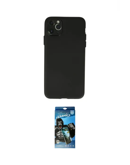 ieg™ iPhone 11 Pro Max Kılıf Atlas Minimal Prime - Siyah 34D Izgaralı Cam