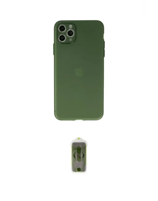 ieg™ iPhone 11 Pro Max Kılıf Atlas Minimal Prime - Siyah Joko Magic 5D Hayalet Cam