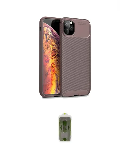 ieg™ iPhone 11 Pro Max Kılıf Eksen Form Prime - Siyah Joko Magic 5D Hayalet Cam