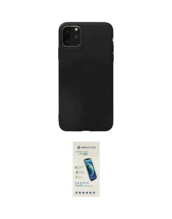 ieg™ iPhone 11 Pro Max Kılıf Kozmos Yansıma Özel Seri - Şeffaf Pasifik Cam Ekran Koruyucu