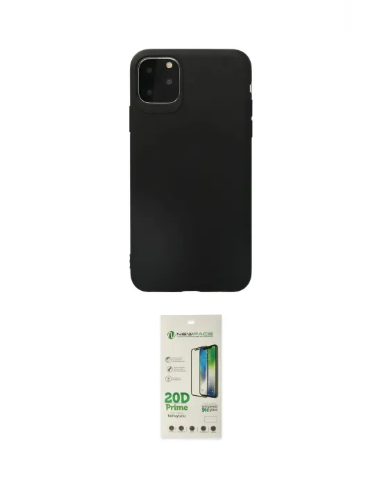 ieg™ iPhone 11 Pro Max Kılıf Kozmos Yansıma Özel Seri - Siyah 20D Premium Cam Ekran Koruyucu