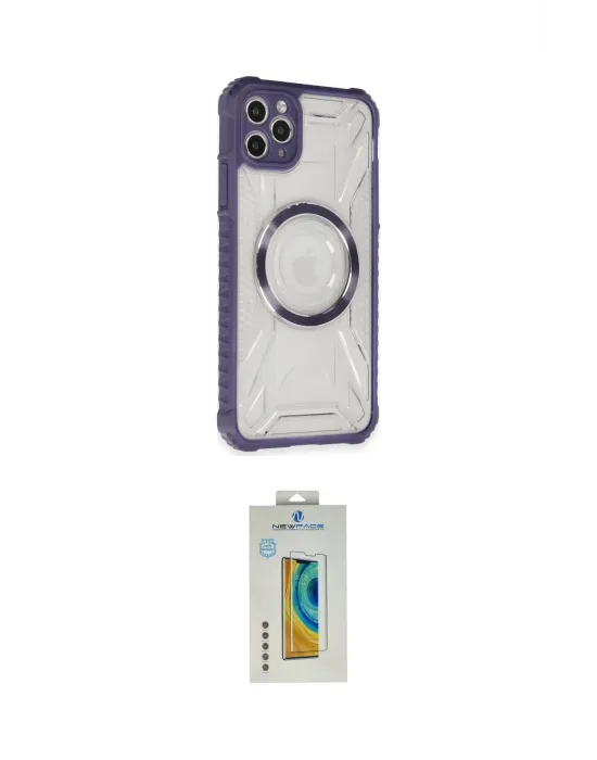 ieg™ iPhone 11 Pro Max Kılıf Kutup Modern - Siyah Polymer Nano Ekran Koruyucu