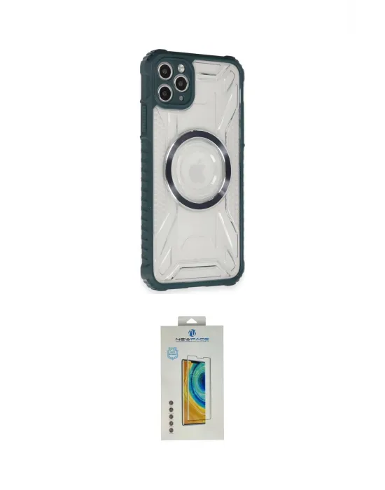 ieg™ iPhone 11 Pro Max Kılıf Kutup Modern - Siyah Polymer Nano Ekran Koruyucu
