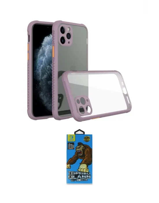 ieg™ iPhone 11 Pro Max Kılıf Nova Asil Özel Seri - Siyah 18D Cam Ekran Koruyucu