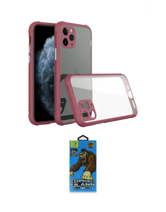 ieg™ iPhone 11 Pro Max Kılıf Nova Asil Özel Seri - Siyah 18D Cam Ekran Koruyucu