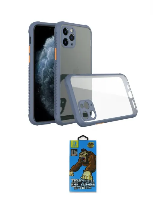 ieg™ iPhone 11 Pro Max Kılıf Nova Asil Özel Seri - Siyah 18D Cam Ekran Koruyucu
