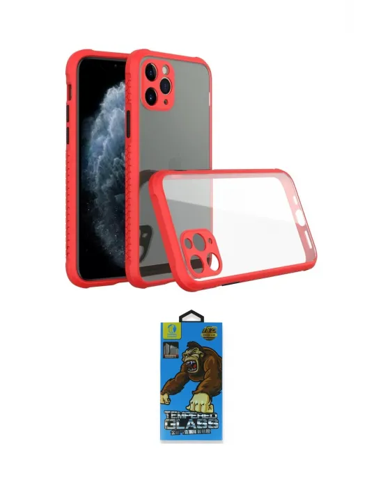 ieg™ iPhone 11 Pro Max Kılıf Nova Asil Özel Seri - Siyah 18D Cam Ekran Koruyucu