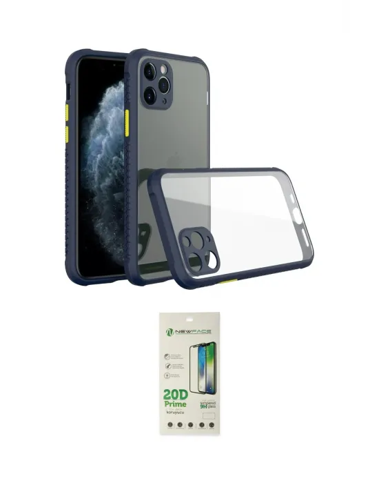 ieg™ iPhone 11 Pro Max Kılıf Nova Asil Özel Seri - Siyah 20D Premium Cam Ekran Koruyucu
