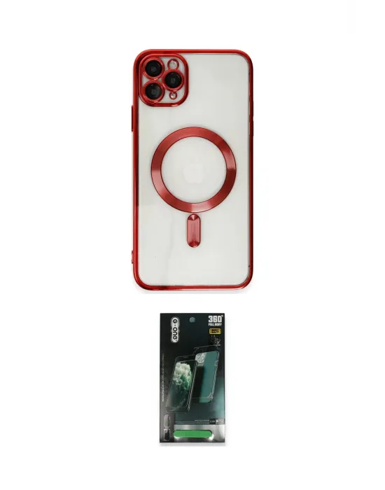 ieg™ iPhone 11 Pro Max Kılıf Nova Işık Özel Seri - Şeffaf 360 Full Body Arka Koruyucu