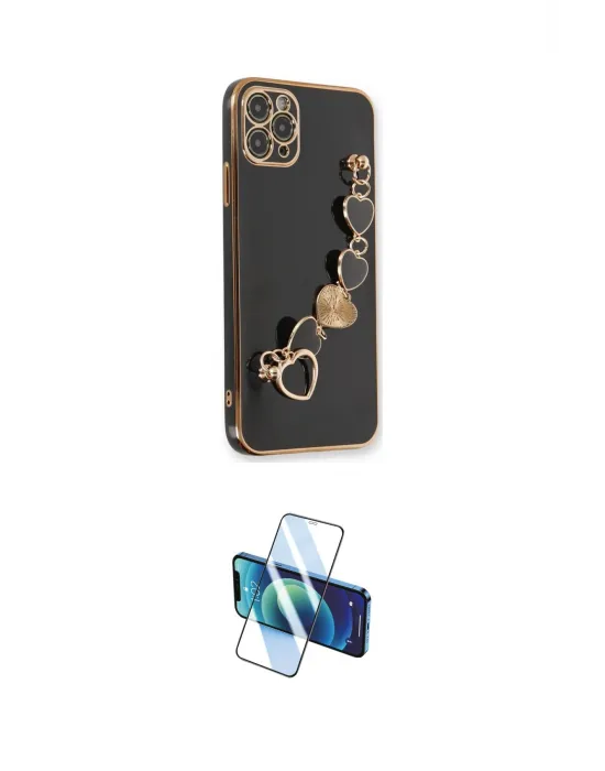 ieg™ iPhone 11 Pro Max Kılıf Nova Işık Prime - Siyah 3D Antistatik Cam Ekran Koruyucu