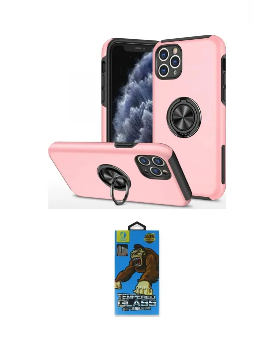 ieg™ iPhone 11 Pro Max Kılıf Odak Form Prime - Siyah 18D Cam Ekran Koruyucu