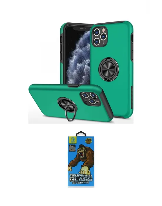 ieg™ iPhone 11 Pro Max Kılıf Odak Form Prime - Siyah 18D Cam Ekran Koruyucu