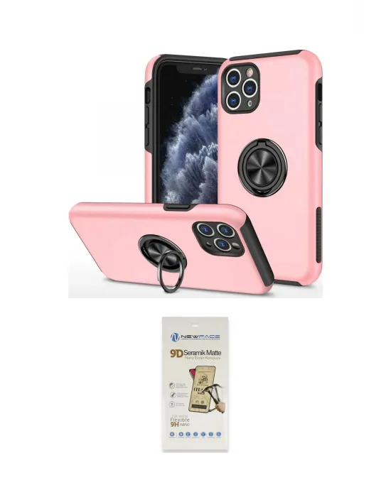 ieg™ iPhone 11 Pro Max Kılıf Odak Form Prime - Siyah Mat Seramik Nano Ekran Koruyucu