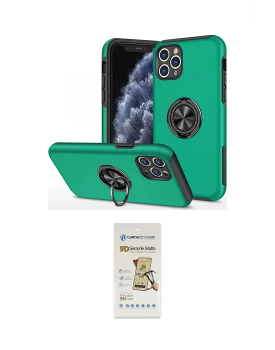 ieg™ iPhone 11 Pro Max Kılıf Odak Form Prime - Siyah Mat Seramik Nano Ekran Koruyucu