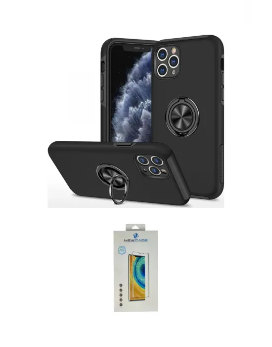 ieg™ iPhone 11 Pro Max Kılıf Odak Form Prime - Siyah Polymer Nano Ekran Koruyucu