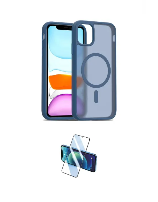 ieg™ iPhone 11 Pro Max Kılıf Siluet Minimal Prime - Siyah 3D Antistatik Seramik Nano Ekran Koruyucu