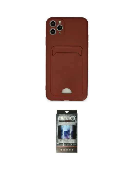 ieg™ iPhone 11 Pro Max Kılıf Vadi Çizgi Prime - Siyah 34D Hayalet Izgaralı Cam