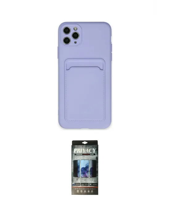 ieg™ iPhone 11 Pro Max Kılıf Vadi Çizgi Prime - Siyah 34D Hayalet Izgaralı Cam