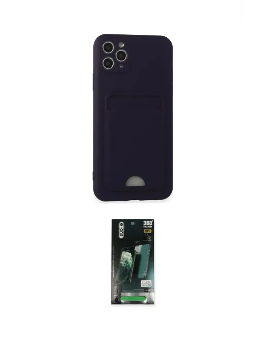 ieg™ iPhone 11 Pro Max Kılıf Vadi Çizgi Prime - Siyah 360 Mat Full Body Arka Koruyucu