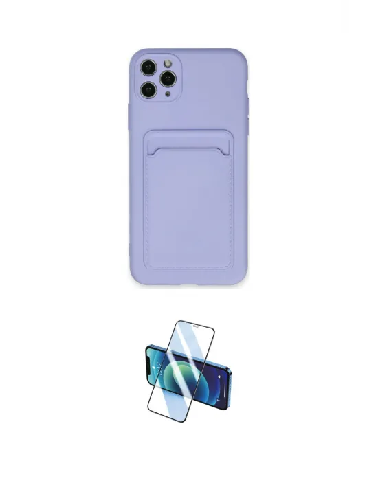 ieg™ iPhone 11 Pro Max Kılıf Vadi Çizgi Prime - Siyah 3D Antistatik Cam Ekran Koruyucu