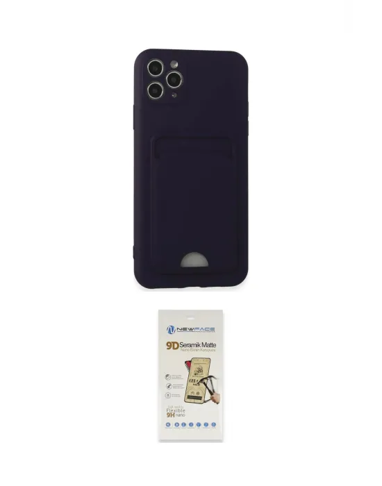 ieg™ iPhone 11 Pro Max Kılıf Vadi Çizgi Prime - Siyah Mat Seramik Nano Ekran Koruyucu