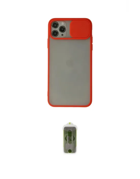 ieg™ iPhone 11 Pro Max Kılıf Vadi Çizgi - Siyah Joko Magic 5D Hayalet Cam