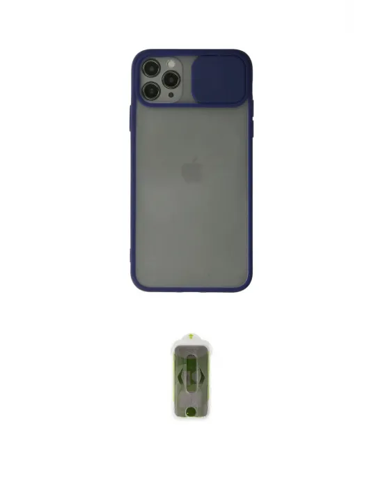 ieg™ iPhone 11 Pro Max Kılıf Vadi Çizgi - Siyah Joko Magic 5D Hayalet Cam