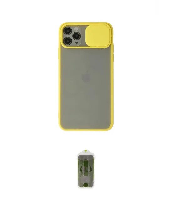 ieg™ iPhone 11 Pro Max Kılıf Vadi Çizgi - Siyah Joko Magic 5D Hayalet Cam