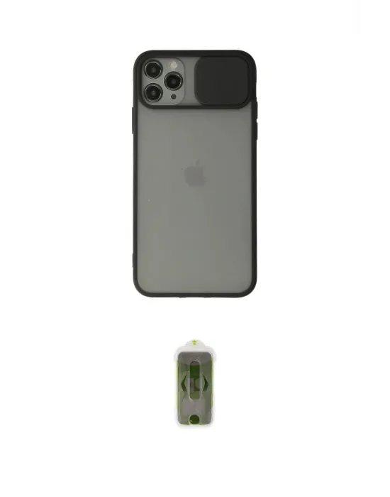 ieg™ iPhone 11 Pro Max Kılıf Vadi Çizgi - Siyah Joko Magic 5D Hayalet Cam