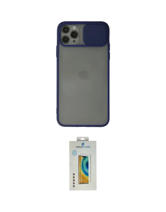ieg™ iPhone 11 Pro Max Kılıf Vadi Çizgi - Siyah Polymer Nano Ekran Koruyucu