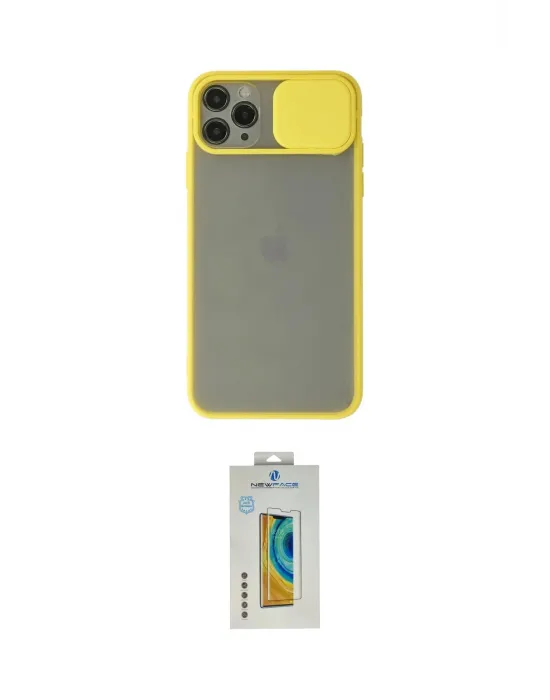ieg™ iPhone 11 Pro Max Kılıf Vadi Çizgi - Siyah Polymer Nano Ekran Koruyucu