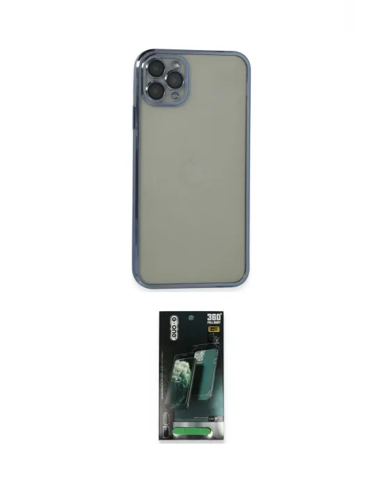 ieg™ iPhone 11 Pro Max Kılıf Vadi Minimal - Şeffaf 360 Full Body Arka Koruyucu